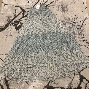 New Misa Los Angeles Blue Floral Tiered Maxi Skirt XS $390